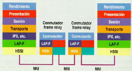 Estructura OSI de la red Frame Relay